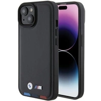 BMW BMHCP15S22PTDK iPhone 15 6.1" black/black Leather Stamp Tricolor