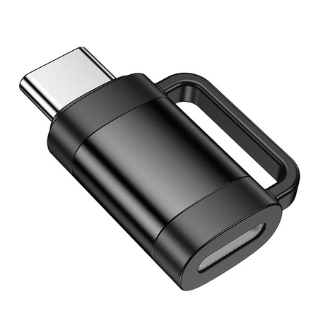 HOCO adapter OTG Typ C (męski) do Lightning (żeński) 3A UA31E czarny