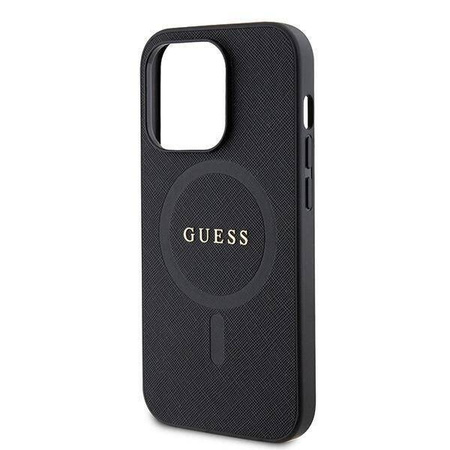 Guess GUHMP15LPSAHMCK iPhone 15 Pro 6,1&quot; schwarz/schwarzes Hardcase Saffiano MagSafe