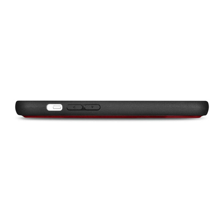 iCarer Wallet Case 2in1 etui iPhone 14 Plus skórzany pokrowiec z klapką Anti-RFID czerwony (WMI14220727-RD)