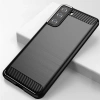 Carbon Case Flexibel Handyhülle TPU Schutzhülle für Samsung Galaxy S21+ 5G (S21 Plus 5G) schwarz