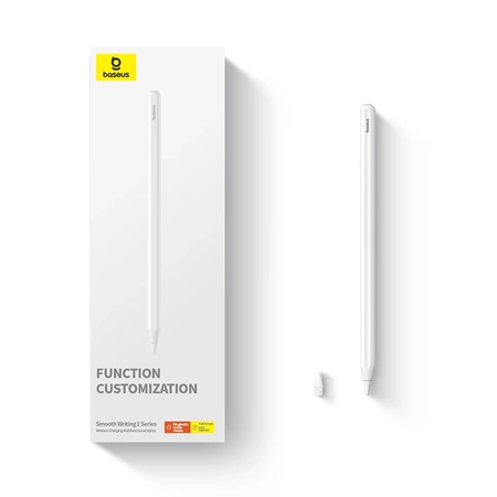 Baseus Smooth Writing 2 Stylus mit aktiver Spitze für iPad mit austauschbarer Spitze – Weiß
