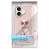 Nimmy etui iPhone 16 6.1" różowy/pink     Glasses Cool Cat