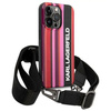Karl Lagerfeld KLHCP14XSTSTP iPhone 14 Pro Max 6,7 &quot;Hardcase Pink / Pink Color Stripes Strap