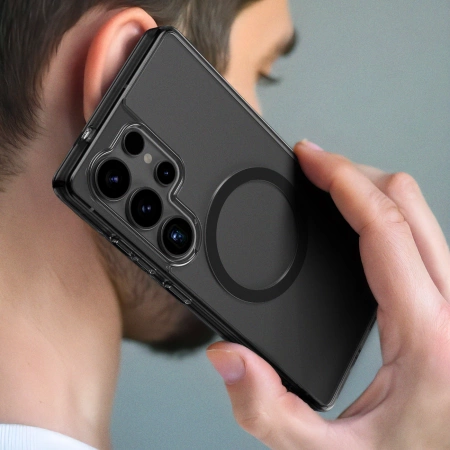 AmazingThing Minimal Mag Case mit Magnetring für Samsung Galaxy S25 Ultra - Schwarz