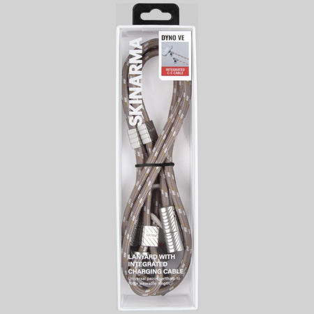 Uniwersalna smycz do telefonu kabel 2w1  Skinarma Dyno Ve USB-C/USB-C beżowy