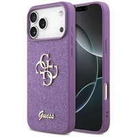 Etui Guess Fixed Glitter Big 4G na iPhone 17 Pro Max - fioletowe