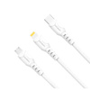 Cable 3w1 1m USB - Micro USB + Lightning + USB-C Denmen D05E white