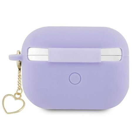Guess, GUAP2LSCHSU AirPods Pro 2 Cover Lila/Lila Silikon-Charme-Herzkollektion