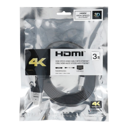 Kabel HDMI - HDMI High Speed HDMI Cable with Ethernet wer. 2.0 długość 3m BLISTER