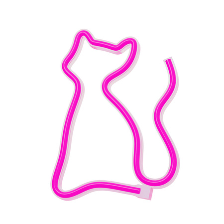 Neon LED KOT różowy Bat + USB FLNE04 Forever Light