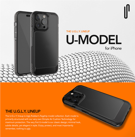 Ugly Rubber nakładka UMODEL do iPhone 15 Pro Max 6,7&quot; clear różowa