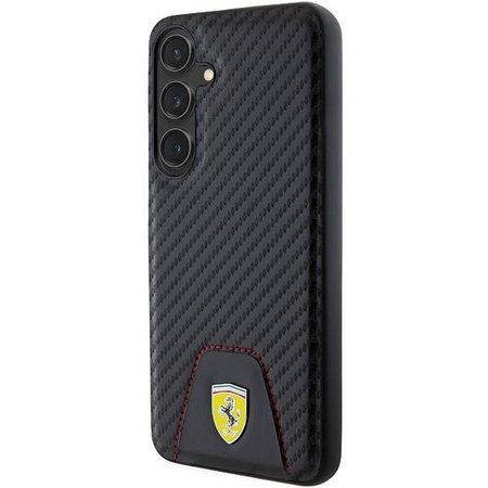 Oryginalne Etui FERRARI hardcase Carbon Stitched Bottom FEHCS24MN3PUK do Samsung Galaxy  S24 Plus Czarny
