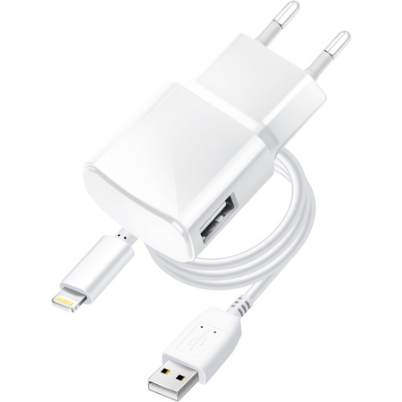 Ładowarka Sieciowa do iPhone 5/6/6s/7/8/X z Odpinanym Kablem Blue Star