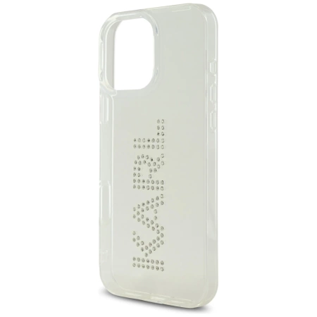 Etui Karl Lagerfeld IML Rhinestones Logo na iPhone 16 Pro - przezroczyste