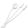 Joyroom S-IW008 3-in-1 cable magnetic charger USB-A - Lightning/USB-C 1.2m - white