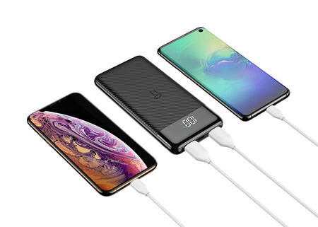 Bateria zewnętrzna (Powerbank) VEGER L11 - 10 000mAh LCD czarny (W1087)