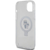 Oryginalne Etui IPHONE 15 PLUS / 14 PLUS Karl Lagerfeld Hardcase Ring Stand Karl&Choupettte MagSafe białe