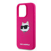 Karl Lagerfeld KLHMP15LSCHPPLF iPhone 15 Pro 6.1" różowy/fuschia hardcase Silicone Choupette Head MagSafe