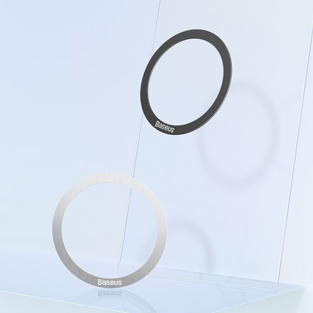 Baseus Halo Series magnetic ring (2 pcs / package) silver (PCCH000012)