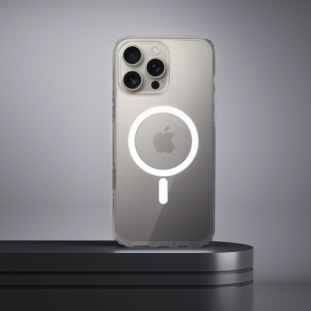 Futerał nieżółknący Clear Elite Mag Cover kompatybilny z MagSafe i Camera Control button pasuje do IPHONE 16 PRO MAX transparent