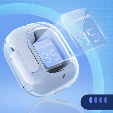 Acefast dokanałowe słuchawki bezprzewodowe TWS Bluetooth jasnoniebieski (T6 ice blue)