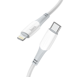 HOCO kabel Typ C do iPhone Lightning 8-pin Power Delivery PD20W Ferry X70 1m biały