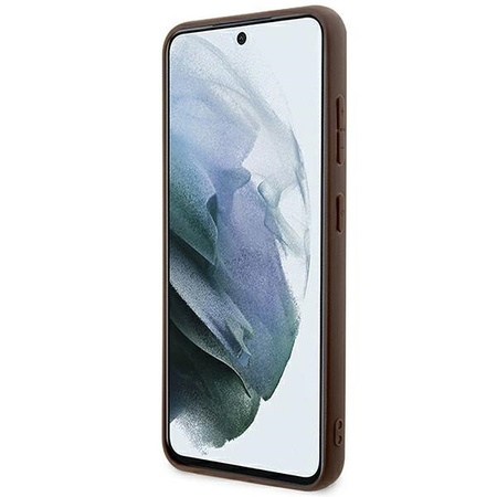 Oryginalne Etui GUESS Hardcase GUHCS24MG4GLBR do SAMSUNG S24 Plus (4G Bottom Stripe / brązowy)