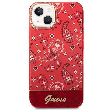 Guess Bandana Paisley - Etui iPhone 14 Plus (czerwony)