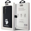 Oryginalne Etui KARL LAGERFELD hardcase Silicone Choupette Metal Pin KLHCS24SSMHCNPK do Samsung Galaxy S24 czarny