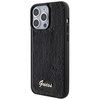 Guess Pailletten-Schriftzug-Metallgehäuse für iPhone 15 Pro Max – Schwarz