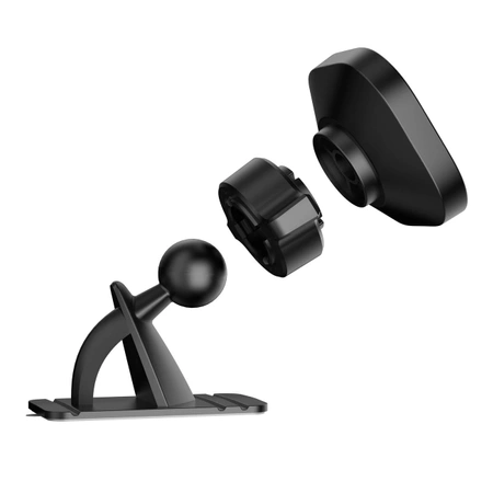 Dudao samoprzylepny magnetyczny uchwyt samochodowy do telefonu na kokpit deskę rozdzielczą czarny (F6C)