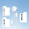 Joyroom S-IW008 3-in-1 cable magnetic charger USB-A - Lightning/USB-C 1.2m - white
