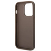 Guess 4G Bottom Stripe Metal Logo Collection - Etui iPhone 14 Pro Max (brązowy)