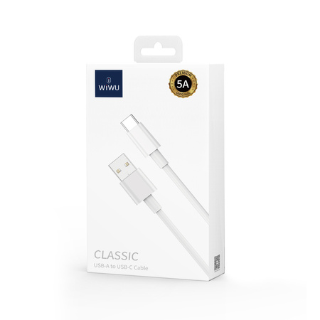 WIWU kabel C007 USB - USB-C 1,2 m 5A biały