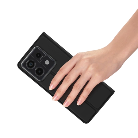 Dux Ducis Skin Pro Hülle mit Klappe und Kartenfach für Xiaomi Redmi Note 13 Pro 5G – Schwarz