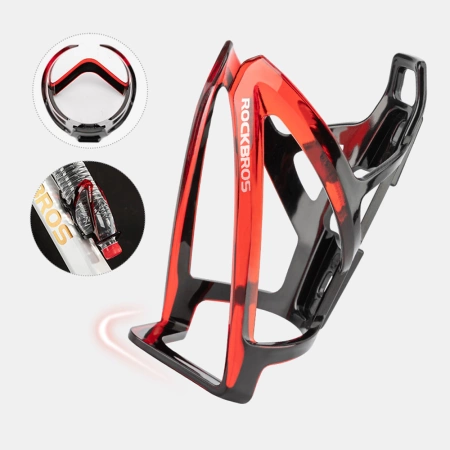 Rockbros FK338 Fahrrad-Flaschenhalter, Schwarz und Rot