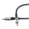 Kabel 3mk AUX minijack 3.5 mm / USB-C - srebrny