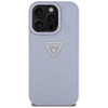 Case IPHONE 16 PRO Guess Hot Stamp 4G Pattern Triangle Metal Logo purple