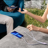 Baseus Flash Series II kabel USB Typ C / USB Typ A - USB Typ C / Lightning / micro USB 100 W 1,5 m fioletowy (CASS030205)
