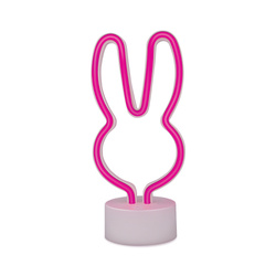 Neon na podstawce LED KRÓLICZEK różowy USB-C FSC-10 Forever Light