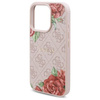 Original Handyhülle IPHONE 16 PRO MAX Guess Hardcase 4G Flowers Print MagSafe (GUHMP16XP4ROPEMCP) rosa