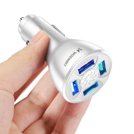 Wozinsky WCCAW 50W 4x USB-A QC car charger - white