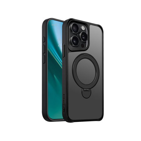 Nakładka Etteri Matt Mag Ring do iPhone 15 Pro Max 6,7" czarna