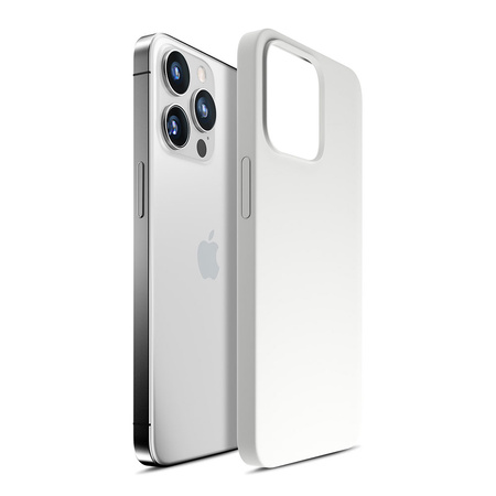 Apple iPhone 15 Pro - 3mk Hardy Silicone MagCase Silver-White