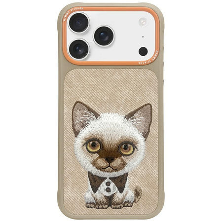 Etui Nimmy Big Eyed Pet 2.0 Cat do       iPhone 17 Pro beżowy