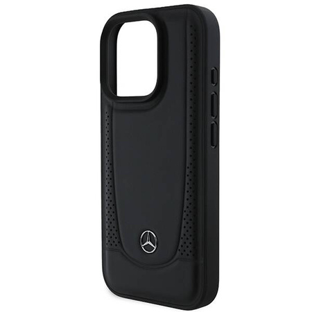 Mercedes nakładka do iPhone 16 Pro 6,3" MEHCP16LARMBK Hardcase Leather Urban czarna
