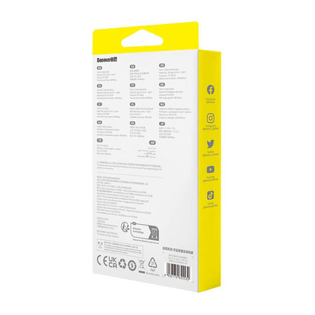 Kabel 100W 5A 2m USB-C - USB-C Baseus Tungsten Glod niebieski