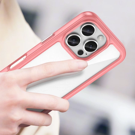 Outer Space Case mit Gelrahmen für iPhone 16 Pro – rot