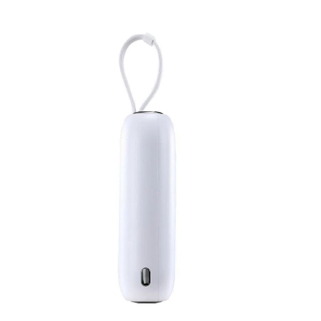 Joyroom mini powerbank 10000mAh Colorful Series 22.5W with 2 built-in USB C and Lightning cables white (JR-L012)
